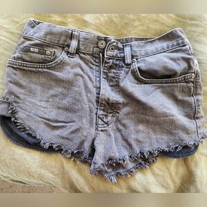 Vintage Distressed Denim Short Shorts with Branded Patches Hugo Boss Bla…